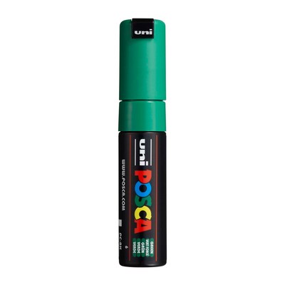 POSCA PC-8K Water Based Paint Marker, Broad Chisel Tip, Green, 2/Pack (UBCPC8KGREEN-2)