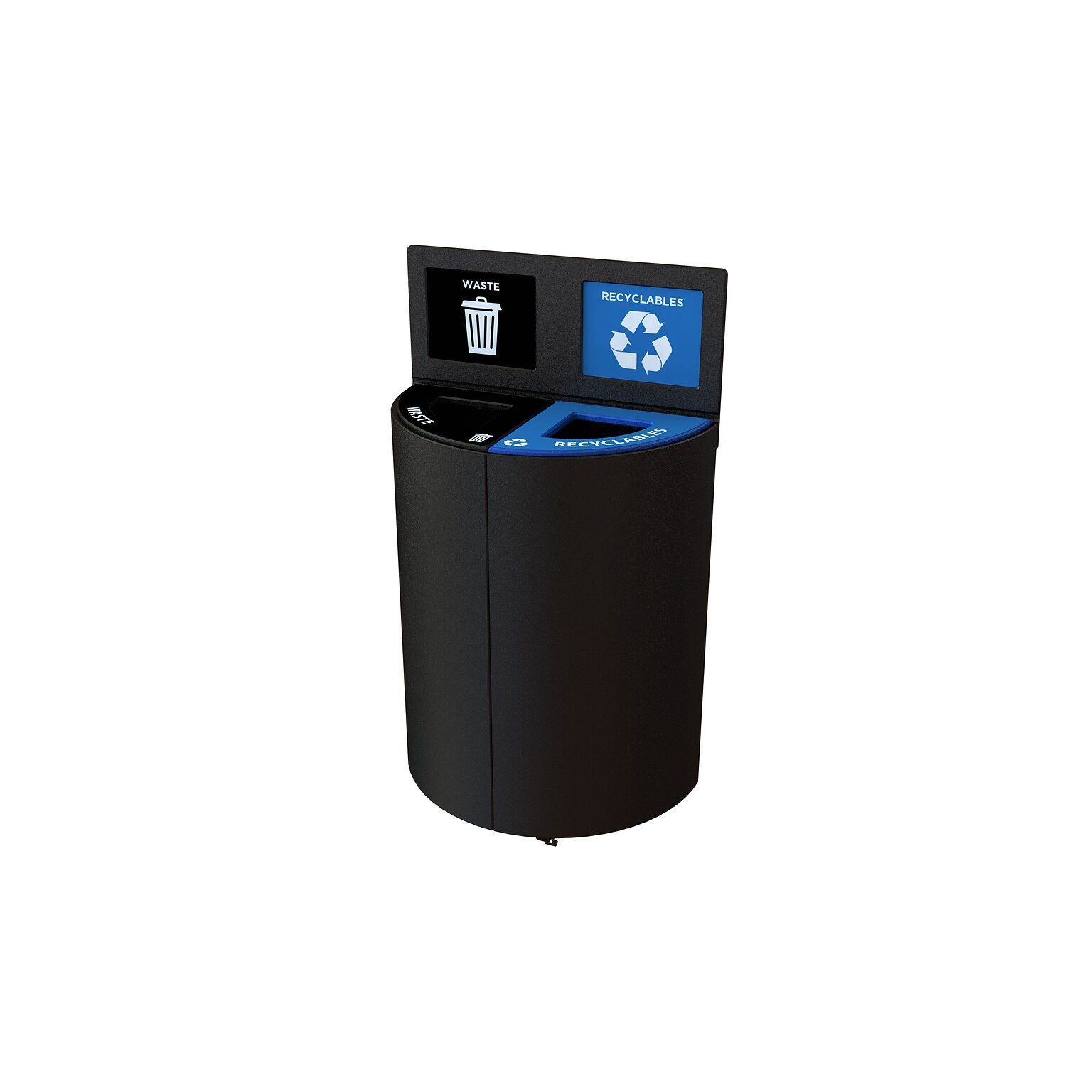 CleanRiver Moon Unit Dual-Stream Recycling Station, 37 Gallon, Black (IMCT-2-WR-BK)