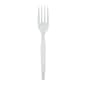 Dixie Plastic Fork 6-1/8", Medium Weight, White, 1000/Carton (FM217)