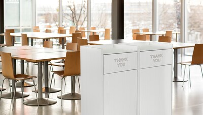 Alpine Industries Wood Trash Can, 40 Gallon, White, 2/Pack (476-WHI-2PK)