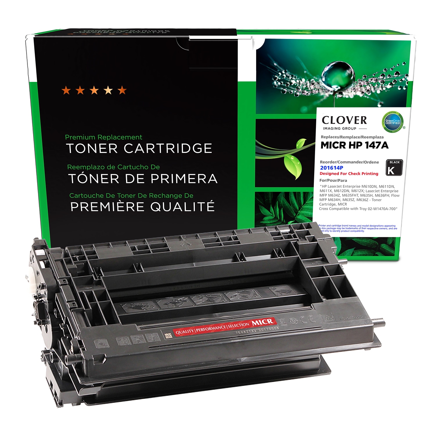 Clover Imaging Group Remanufactured Black Standard Yield MICR Toner Cartridge Replacement for HP W1470A