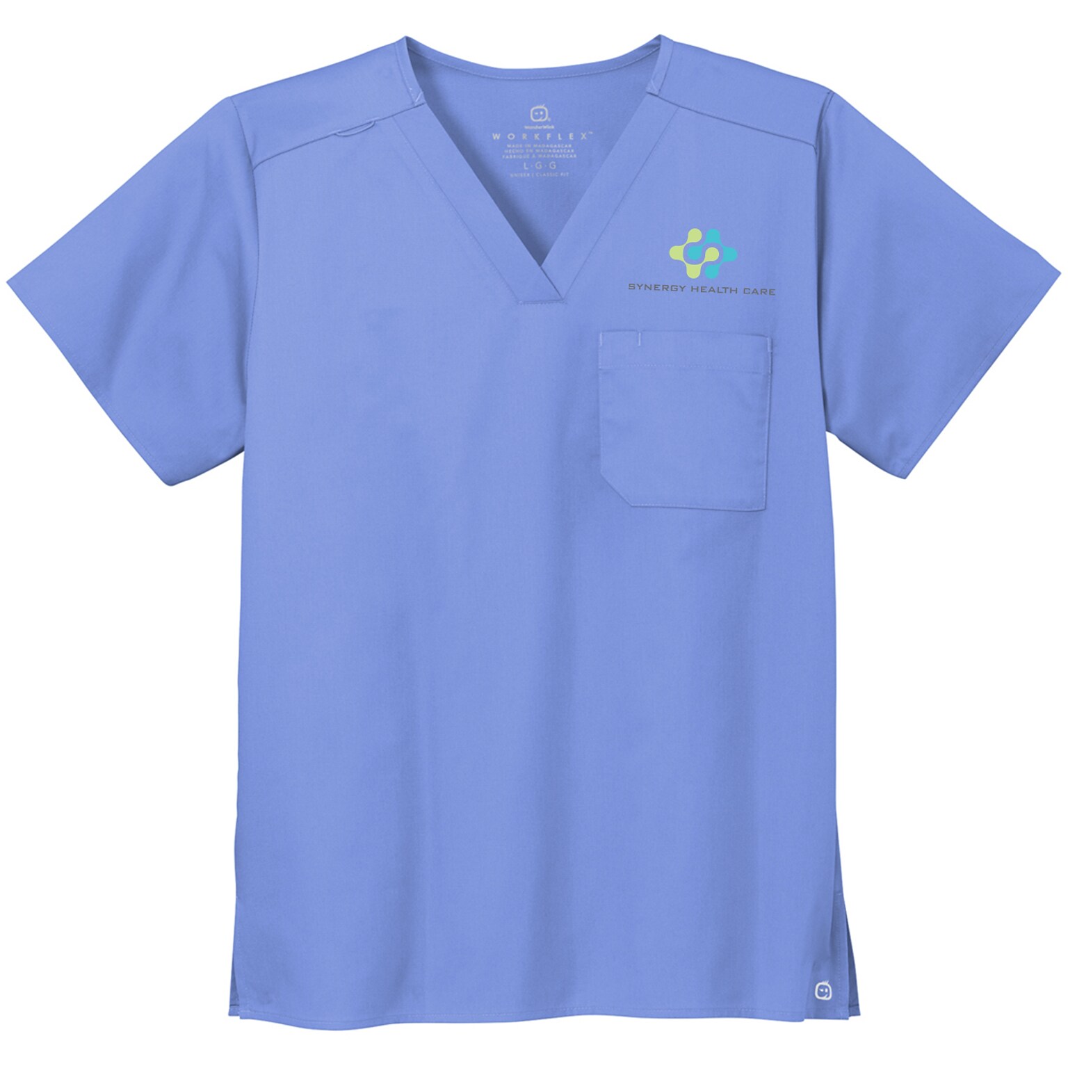 WINK UNISEX WORKFLEX CHEST POCKET V-NECK TOP