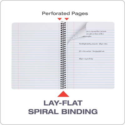 Oxford Composition Notebooks, 7.5" x 9.75", Wide Ruled, 80 Sheets, Assorted Colors, 4/Pack (64946)