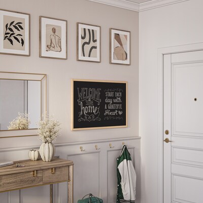 U Brands Chalkboard, 35 x 23, Oak Finish Frame
