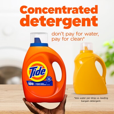 Tide Liquid Laundry Detergent, Original Scent, 42 fl oz, 32 Loads, 6/Carton (12117)