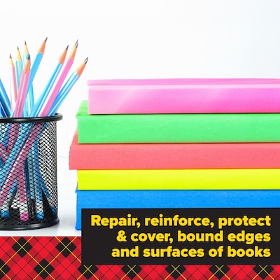 Scotch Book Transparent Clear Tape, 2" x 15 yds., 3" Core, Transparent (845-2)