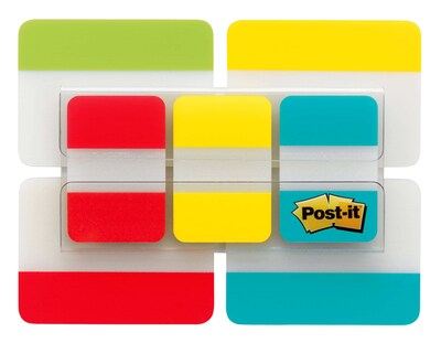 Post-it® Tabs Value Pack, 1" Wide and 2" Wide, Assorted Colors, 114 Tabs/Pack (686-VAD2)