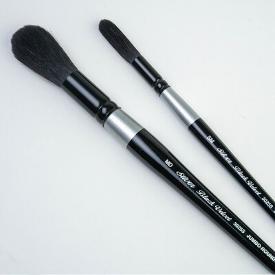 Silver Brush Black Velvet Jumbo Round Brushes, 2/Set (SLVBV3059)
