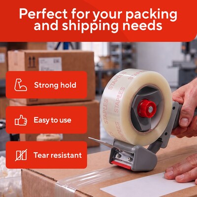 Staples Heavy-Duty Shipping Packing Tape, 1.88” x 54.6 Yards — 6/Rolls