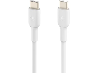 Belkin BoostCharge USB-C to USB-C Charging Cable, 3.3 ft., White, 2/Pack (CAB003bt1MWH2PK)