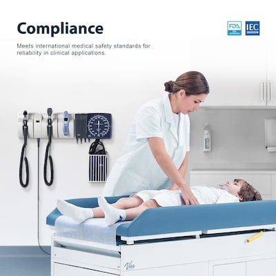 Viva Comfort Integrated Diagnostic Wall System w/Ophthalmoscope, Otoscope, Thermometer, Sphygmomanometer, Specula Dispenser