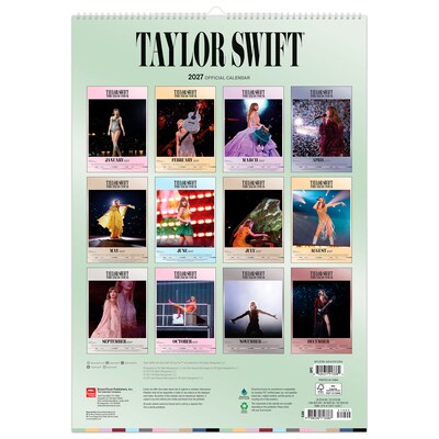 2027 BrownTrout Taylor Swift 11.7 x 16.5 Monthly Wall Calendar, Assorted Colors (9798330713387)