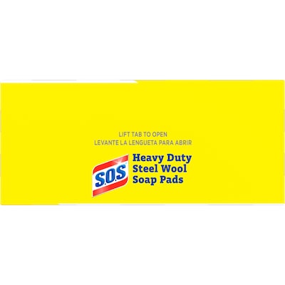 S.O.S CloroxPro Steel Wool Soap Pads, 15/Box (88320)