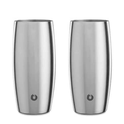 Stainless Steel Beer Glass, Set of 2 - Steel