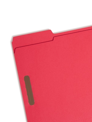 Smead Card Stock Classification Folders, Reinforced 1/3-Cut Tab, Letter Size, Red, 50/Box (12740)