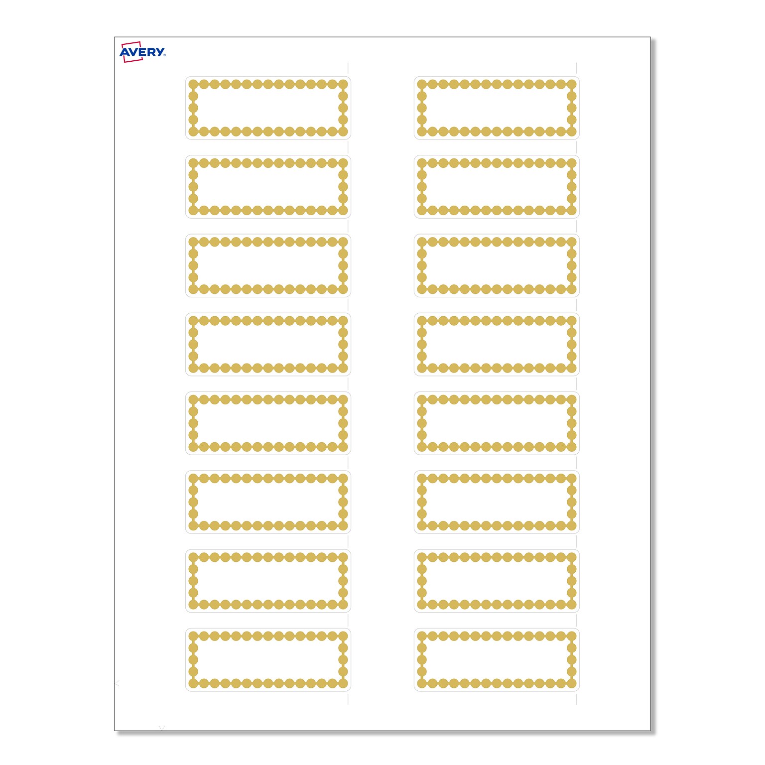 Avery Laser/Inkjet Rectangle Multipurpose Labels, 1 x 2-5/8, White, 160/Pack (S00D1G)