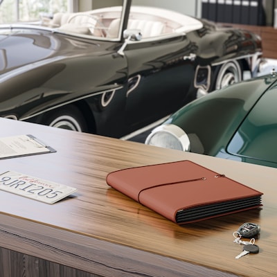 Smead Tuff Heavy Duty Reinforced Expanding Wallet with Button & String Closure, Letter, Redrope (73788)