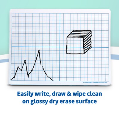Flipside Double Sided Dry-Erase Mobile Whiteboard, 9" x 12", 48/Pack (FLP12001)