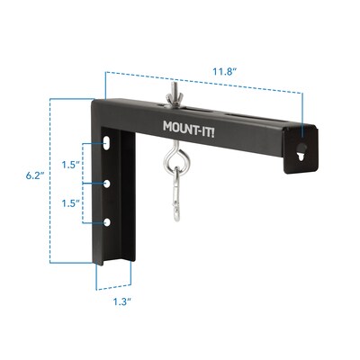 Mount-It! 12" Universal Projector Screen Mount Universal Projector Wall/Ceiling Mount, 2/Pack, Black (MI-631BLK)