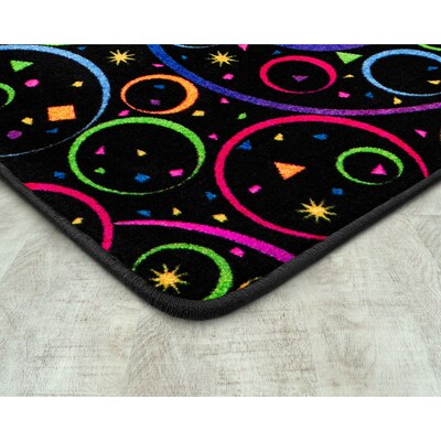 Joy Carpets Fun and Games Nylon 12 x 76 Machine Tufted Rug, Fluorescent (468S)