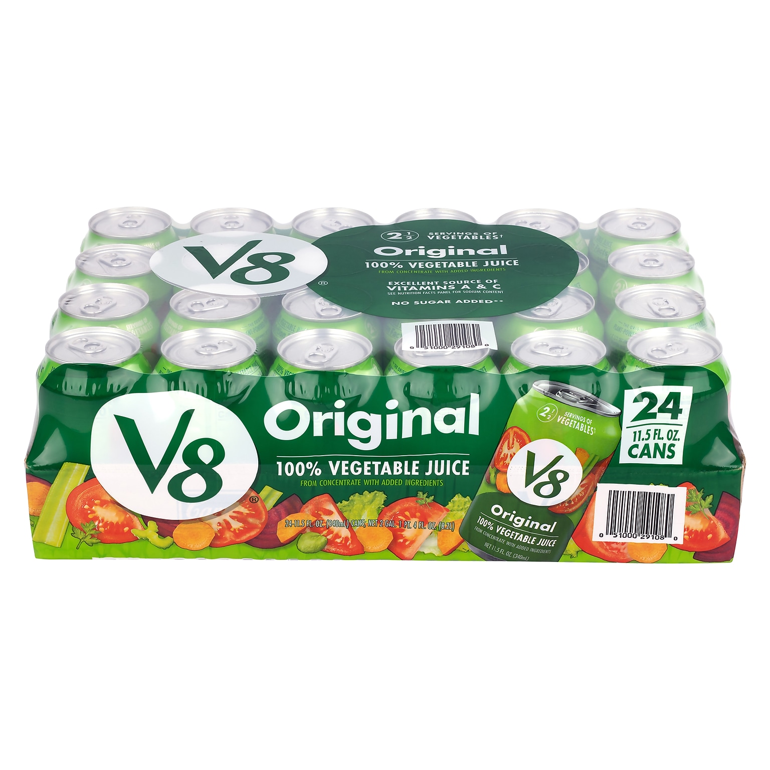 V8 Original Vegetable Juice, 11.5 oz, 24/Pack (900-00092)