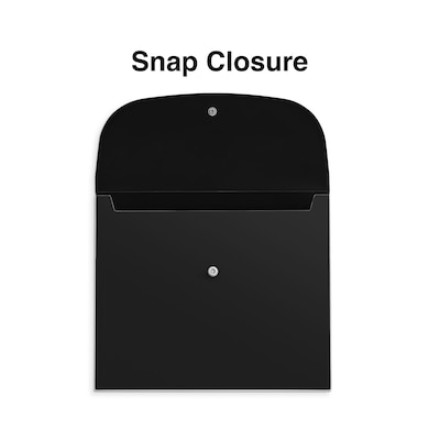 Staples Plastic Filing Envelope with Snap Closure, Letter Size, Assorted Colors (TR51798)