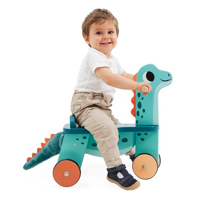 Janod Dinos Portasaurus Ride-on Dinosaur, Multicolored (JND05828)