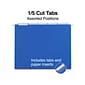 Quill Brand® Hanging File Folders, 1/5-Cut, Letter Size, Blue, 25/Box (7387QBE)