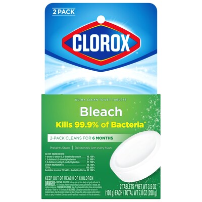 Clorox™ Ultra Clean Toilet Tablets Bleach – 2 Count, 3.5 Ounces Each (Package May Vary)