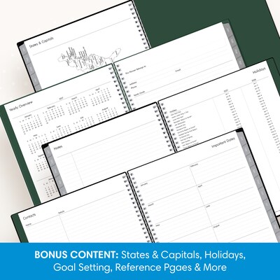 2027 Blue Sky 8.5" x 11" Weekly & Monthly Planner, Green (162469)