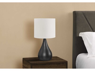 Monarch Specialties Inc. Incandescent Table Lamp, Black/Ivory, 2/Set (I 9639)