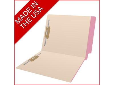 Medical Arts Press Reinforced End Tab File Folder, Straight-Cut, Letter Size, Manila/Violet, 50/Box (S-09473-PRP)