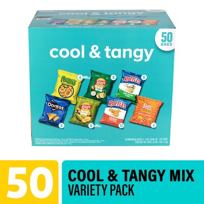 Frito Lay Cool and Tangy Mix Chips Variety Pack, 50 oz., 50/Pack (220-02669)