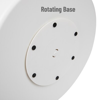 Mind Reader 2-Tier Plastic Lazy Susan Coffee Countertop Organizer, White (SNACKCAR-WHT)