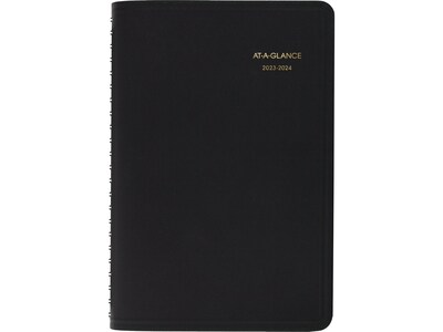 2023-2024 AT-A-GLANCE 5 x 8 Academic Daily Appointment Book, Black (70-807-05-24)