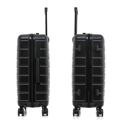InUSA Trend 2-Piece Hardside Spinner Luggage Set, TSA Checkpoint Friendly, Black (IUTRE0SM-BLK)