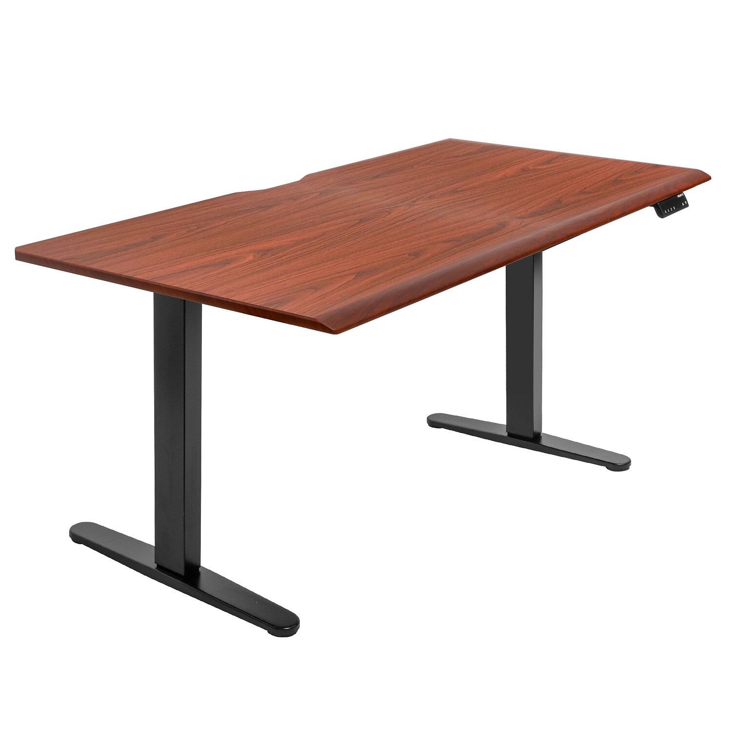 Mount-It! Dual Motor 60W Electric Adjustable Standing Desk, Hazelnut Brown/Black (MI-18125)