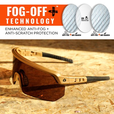 Ergodyne Skullerz AEGIR-AFAS-HC Anti-Fog Safety Glasses, Bronze Lens (55220)