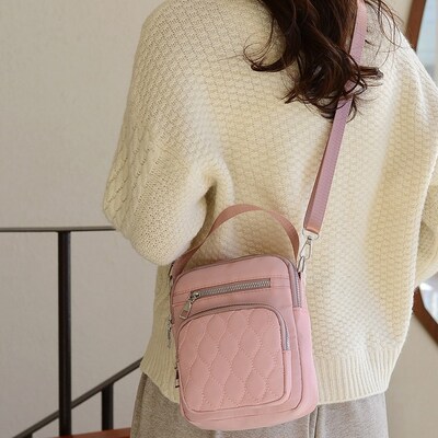 Nicci Polyester Cross-Body Bag, Pink (CBM240510A-PNK)