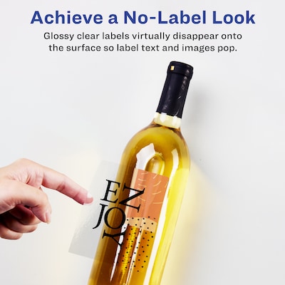 Avery Laser/Inkjet Multipurpose Labels, 3.5 x , Glossy Clear, 200/Box (94256)