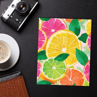 2026-2027 Willow Creek 7.5" x 9.5" Academic Weekly & Monthly Planner, Citrus Squeeze (65488)