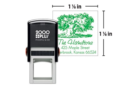 Custom 2000 Plus® PrintPro™ Q30 Self-Inking Square Stamp, 1-1/8 x 1-1/8