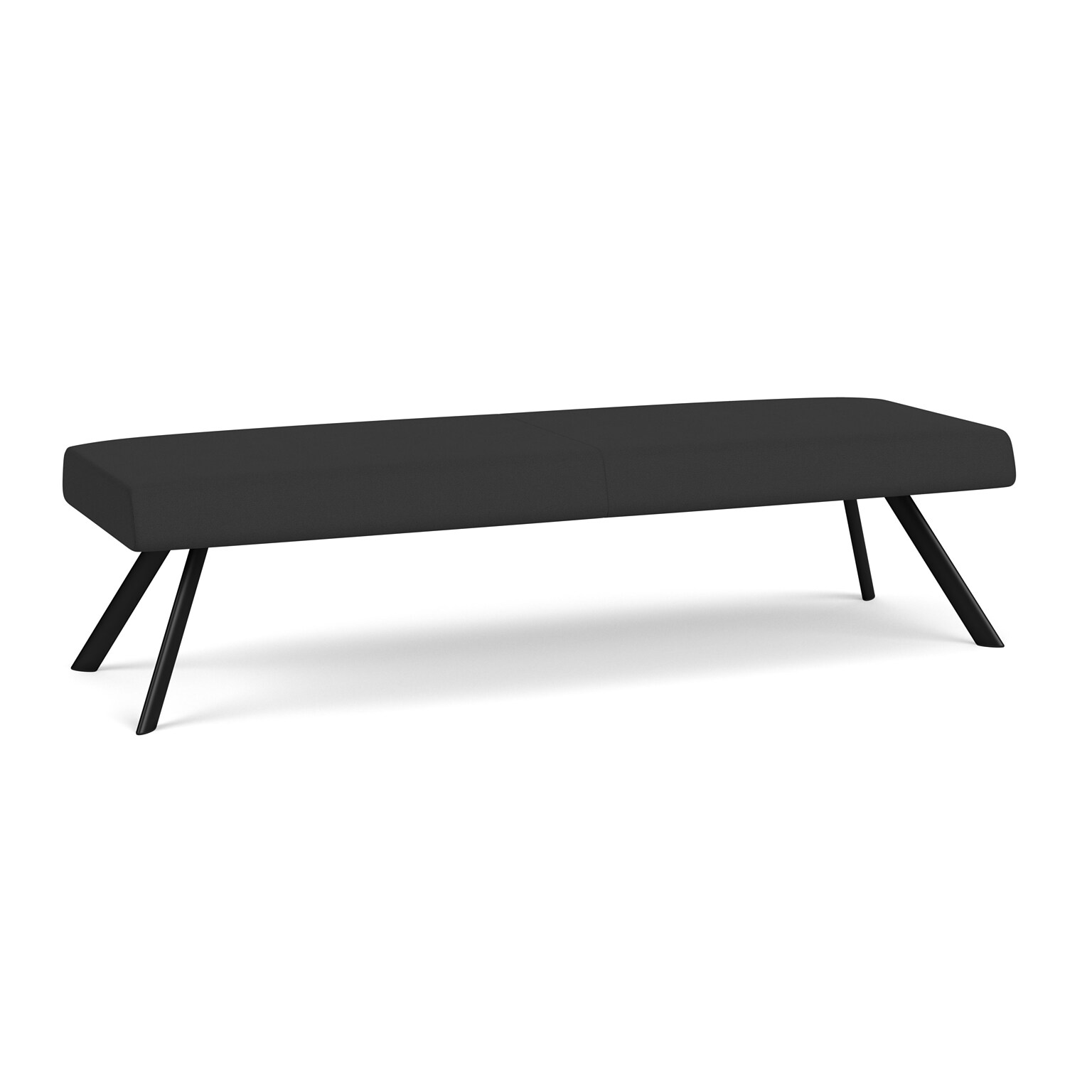 Lesro Willow Fabric 3-Seat Bench, Open House Graphite/Black (WL3001.SBK-01OHGP)