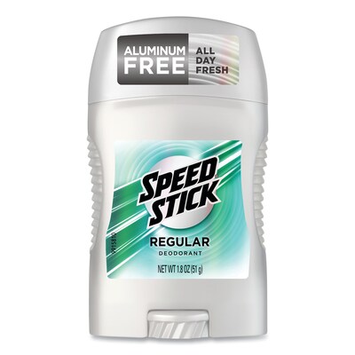 Speed Stick® Deodorant, Regular Scent, 1.8 oz, White, 12/Carton
