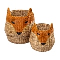 Honey-Can-Do Fox-Shaped Storage Baskets, Nesting, Brown/Orange, 2/Set (STO-09153)