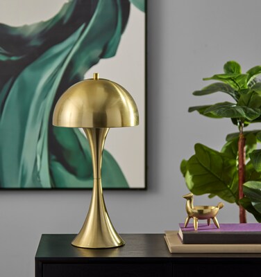 Adesso Lennon Incandescent Table Lamp, 19.5"H, Antique Brass (2604-21)
