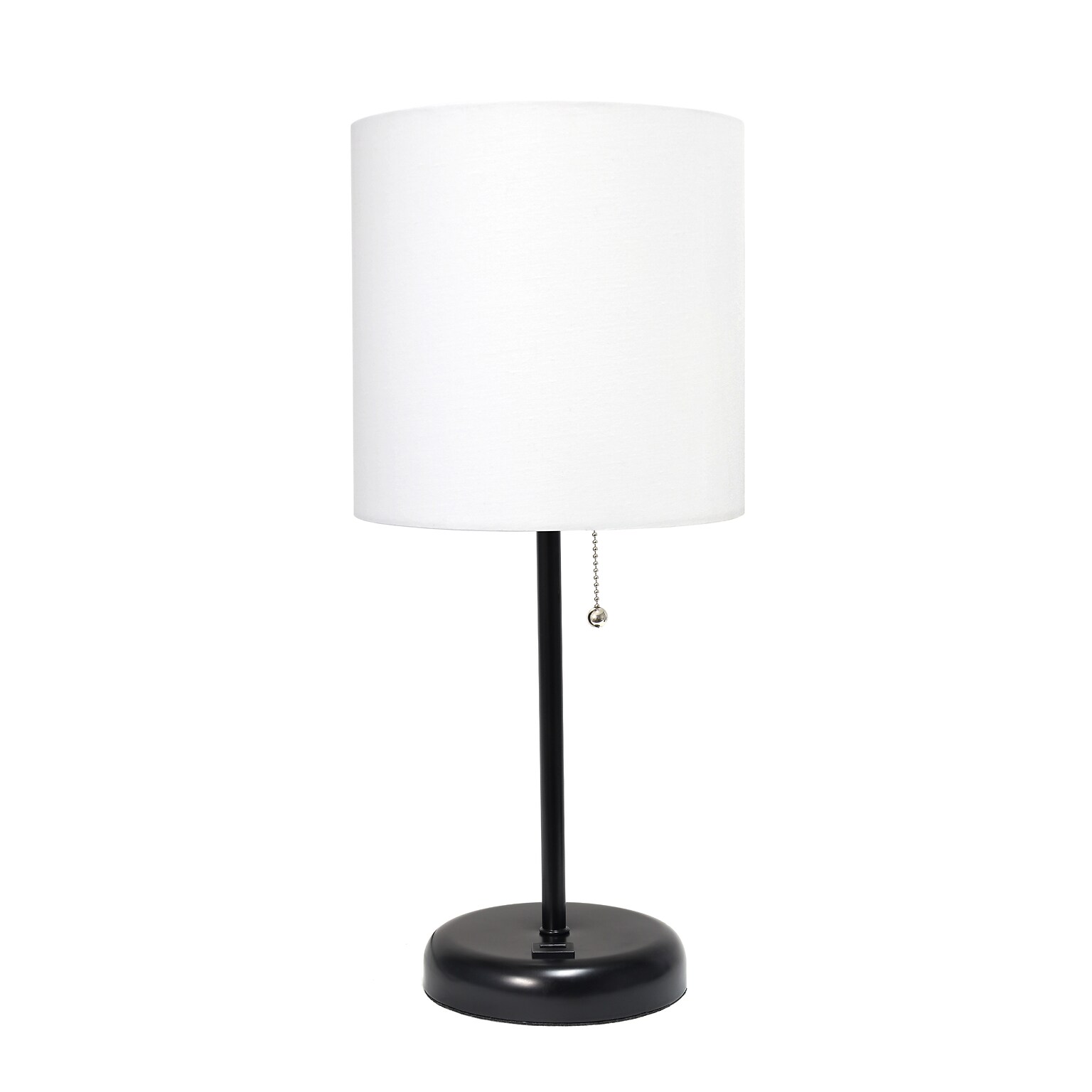 Creekwood Home Oslo 19.50 LED Table Lamp with USB Port, Black/White (CWT-2011-BA)