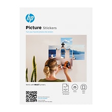 HP Advanced Picture Stickers, 8.5 x 11, 25 Sheets/Pack (8L1U9A)