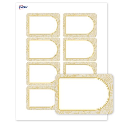 Avery Rectangle Laser/Inkjet Multipurpose Labels, 2-1/3 x 3-3/8, White, 80/Pack (19479371066)