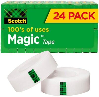 Scotch Magic Invisible Tape Refill, 3/4 x 27.77 yds., 24-Pack (810K24)
